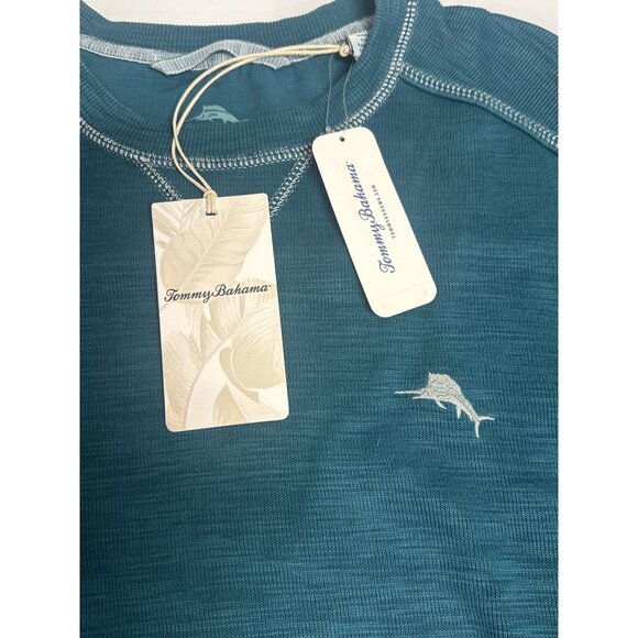 Tommy Bahama Men's Small Tobago Bay Crew Pullover Sweatshirt Summer Night - Picture 4 of 7